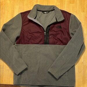 The North Face Gray and Maroon Jacket